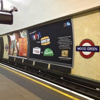 Photo taken at Wood Green London Underground Station by Nina C. on 5/7/2013