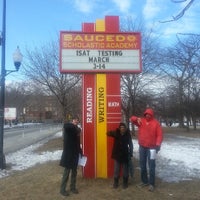 Photo taken at Saucedo school by Xian B. on 2/28/2014