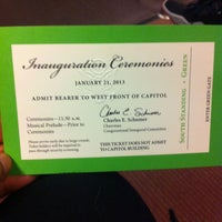 Photo taken at Inauguration Day - Green Ticket Line by Ang on 1/21/2013