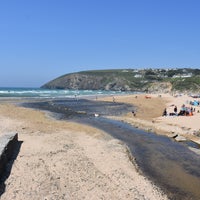 Photo taken at Mawgan Porth by Charlotte C. on 6/11/2018