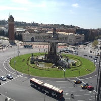 Photo taken at Plaça d&amp;#39;Espanya by Esti A. on 4/3/2015