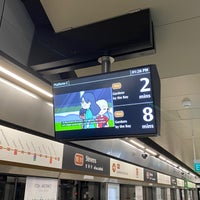 Photo taken at Stevens MRT Interchange (DT10/TE11) by Yongsuk H. on 11/13/2022