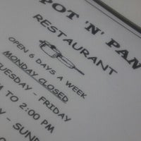 Photo taken at Pot N&amp;#39; Pan Restaurant by David Clifford II on 2/2/2013