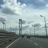 Photo taken at Pivdennyi Bridge by GLoria on 6/29/2015