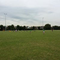 Photo taken at Twyford Avenue Sports Ground by Mike R. on 7/19/2014