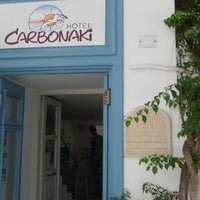 Photo taken at Carbonaki Hotel Mykonos by Mobarak A. on 8/23/2014