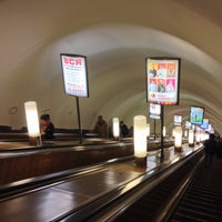 Photo taken at metro Mayakovskaya by feelin on 5/9/2013