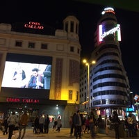 Photo taken at Plaza del Callao by Beatrice M. on 5/23/2015