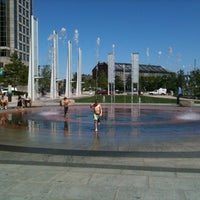 Photo taken at Fountain In Rose Kennedy Greenway by Amy A. on 7/30/2013