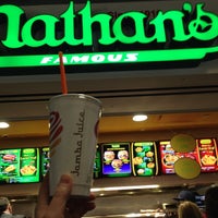 Photo taken at Nathan&amp;#39;s Famous Hot Dogs by Larry C. on 10/17/2013