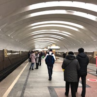 Photo taken at metro Kantemirovskaya by Марина М. on 1/3/2017