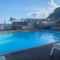 Photo taken at Panoramic Hotel Taormina by Morgan F. on 8/29/2021