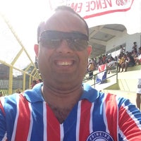 Photo taken at Estádio Municipal de Lauro de Freitas by Theodomiro R. on 12/28/2013