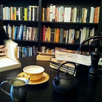 Photo taken at Ampersand on Crown Cafe Bar &amp;amp; Bookstore by Richa D. on 3/17/2012