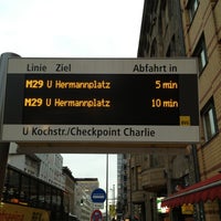 Photo taken at H U Kochstraße / Checkpoint Charlie by (( iSELEKTOR ). on 1/31/2013