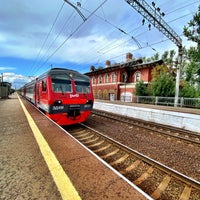 Photo taken at Ж/д станция «Стрельна» by Светлана on 8/3/2021