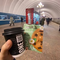 Photo taken at metro Staraya Derevnya by Светлана on 12/30/2021