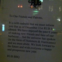 Photo taken at RUB (Righteous Urban BBQ) by Benjamin R. on 1/5/2013