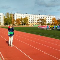 Photo taken at Стадион БГАТУ by St. M. on 9/28/2019