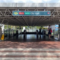 Photo taken at City Hall MRT Interchange (EW13/NS25) by R C. on 4/4/2020