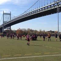 Photo taken at Hell Gate Rugby Fields by Rich C. on 4/27/2013