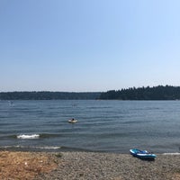 Photo taken at Lake Washington Beach Park by Kayla J. on 7/29/2018