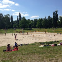 Photo taken at Volleyballfeld im Volkspark Friedrichshain by Natalia G. on 6/1/2014