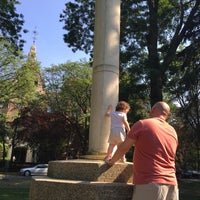 Photo taken at Flagpole Green - Forest Hills Gardens by Nicole on 6/27/2016