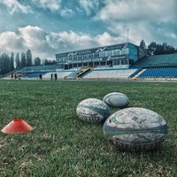 Photo taken at Стадион «Труд» by Evgeniy R. on 11/27/2020