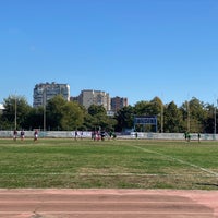 Photo taken at Стадион «Труд» by Evgeniy R. on 10/2/2021