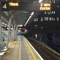 Photo taken at West India Quay DLR Station by Jason K. on 11/18/2017