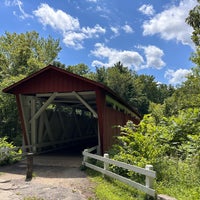 Photo taken at Everett Road Covered Bridge by Jason K. on 7/30/2023