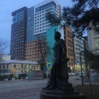 Photo taken at Памятник Чехову А.П. by Евгений С. on 11/30/2016