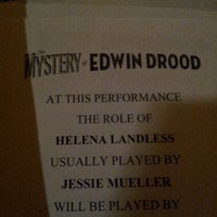 Photo taken at The Mystery of Edwin Drood on Broadway by Darci F. on 2/28/2013