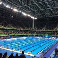 Photo taken at Olympic Aquatics Stadium by Bárbara on 9/17/2016
