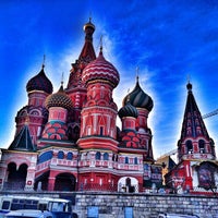 Photo taken at St. Basil&amp;#39;s Cathedral by Pushnina on 4/13/2013