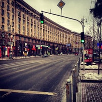 Photo taken at Khreshchatyk Street by Сергей Н. on 2/16/2013