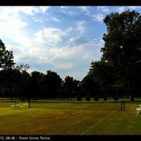 Photo taken at Tower Grove Park Tennis Center by Brooks on 8/30/2015