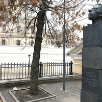 Photo taken at Памятник Осипу Мандельштаму by Дмитрий Е. on 12/8/2019