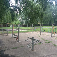 Photo taken at Стадион гимназии #1 by Дмитрий Е. on 7/21/2016