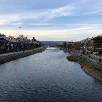 Photo taken at Shijo-ohashi Bridge by Chie on 3/27/2024