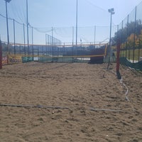 Photo taken at Skopje Beach Volleyball Court/Cage by Brett D. on 10/10/2017