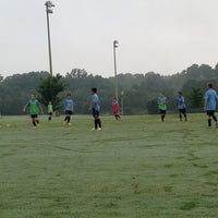 Photo taken at Rockdale Youth Soccer Association by Greg B. on 8/24/2013