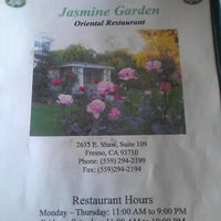 Menu Jasmine Garden Thai Restaurant In Fresno