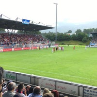 Photo taken at Rheinpark Stadion by Stefan M. on 7/31/2016