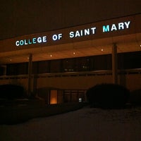 Photo taken at College of Saint Mary by Jen H. on 2/27/2013