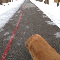 Photo taken at Monon Trail at Broad Ripple Apartments by Cassie B. on 1/3/2013