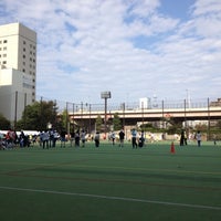 Photo taken at 浜町グラウンド by Tomoyuki S. on 10/7/2012