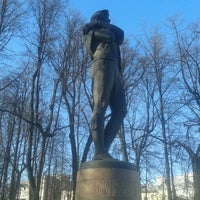 Photo taken at Памятник Фёдору Волкову by Олег С. on 3/26/2016