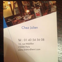 Photo taken at Chez Julien - Lou Pescadou by Василий Ц. on 1/24/2013